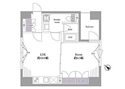 スパシエ上野ステーションプラザ 1LDKの間取図画像