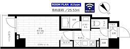 ステージファースト浅草桜橋 1Kの間取図画像