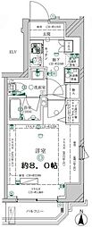 ディアレイシャス亀戸 1Kの間取図画像
