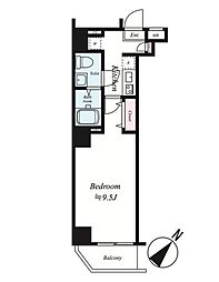 SKYCOURTPALACE押上3 1Kの間取図画像