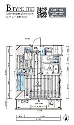 MAINSTAGE一之江 1Kの間取図画像