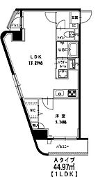 グレースヒル 1LDKの間取図画像