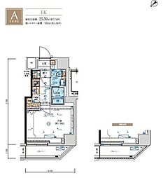 リヴシティ向島参番館 1Kの間取図画像