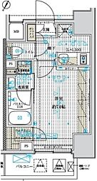ブライズ王子 1Kの間取図画像