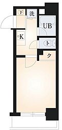 スカイコート日本橋浜町 1Kの間取図画像