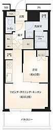 勝どきザ・タワー 1LDKの間取図画像