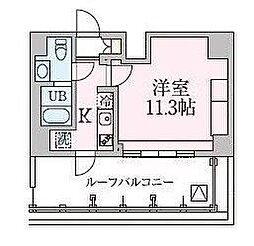 ブランシュワ 1Kの間取図画像