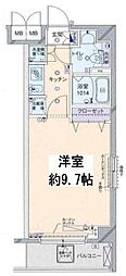 L-フラット両国 1Kの間取図画像
