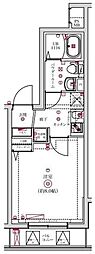 レンティーヴァ綾瀬 1Kの間取図画像