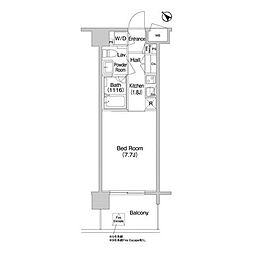 コンフォリア南砂町 1Kの間取図画像
