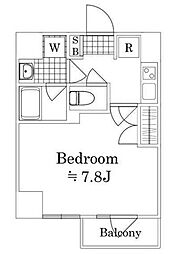 パークウェル三ノ輪駅前 1Kの間取図画像