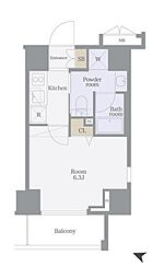ブライズ森下リベラ 1Kの間取図画像