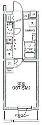 ジュイールパルフェ西新井 1Kの間取図画像