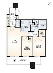パークタワー勝どきサウス 2LDKの間取図画像