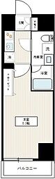 マーロ千住クレストタップ 1Kの間取図画像