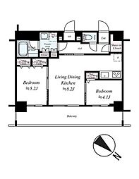ARCOBALENO MINOWA 2LDKの間取図画像