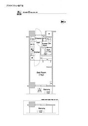 プラウドフラット森下3 1Kの間取図画像