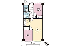 グリーンヒル三浦海岸 2LDKの間取図画像