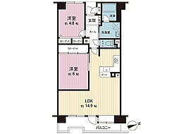 グリーンプラザ六浦 2LDKの間取図画像