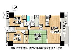 ルネ伊丹ガーデンスクエア 3LDKの間取図画像