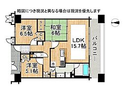 エンゼルパークスプリングス 3LDKの間取図画像