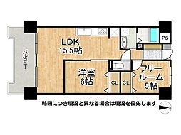ファミール武庫川東 1SLDKの間取図画像