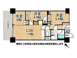 レジオン出来島公園 3LDKの間取図画像