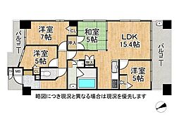 キングマンション尼崎シエナシティ 4LDKの間取図画像