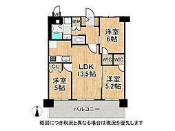 カルム西伊丹 3LDKの間取図画像