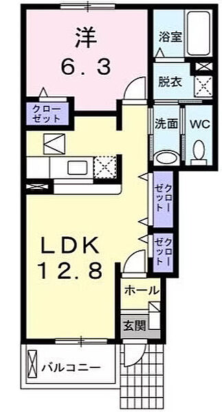 東京都八王子市下恩方町(賃貸アパート1LDK・1階・46.49㎡)の写真 その2