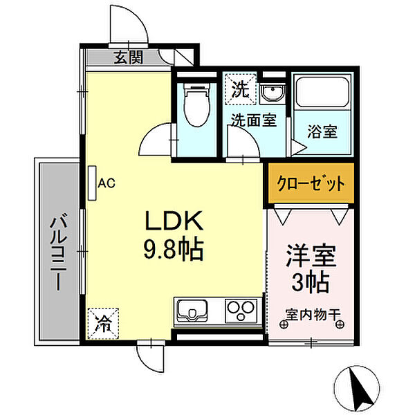 リーベ国分寺 302｜東京都国分寺市本多1丁目(賃貸アパート1LDK・3階・31.42㎡)の写真 その2