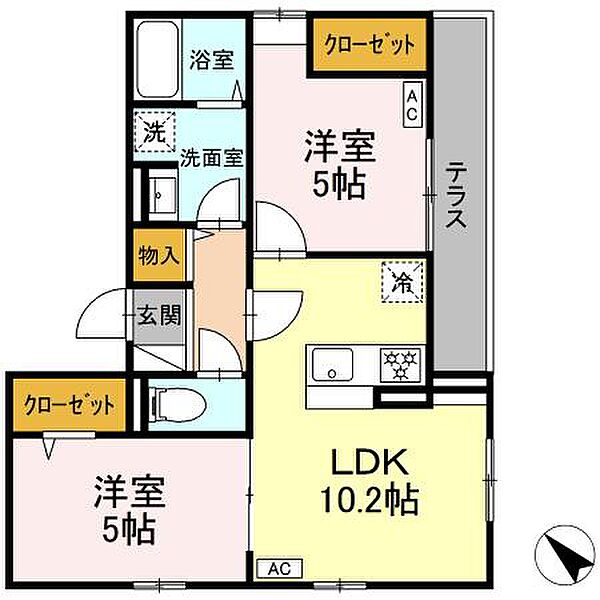 エリオント町田中町 101｜東京都町田市中町4丁目(賃貸アパート2LDK・1階・48.89㎡)の写真 その1