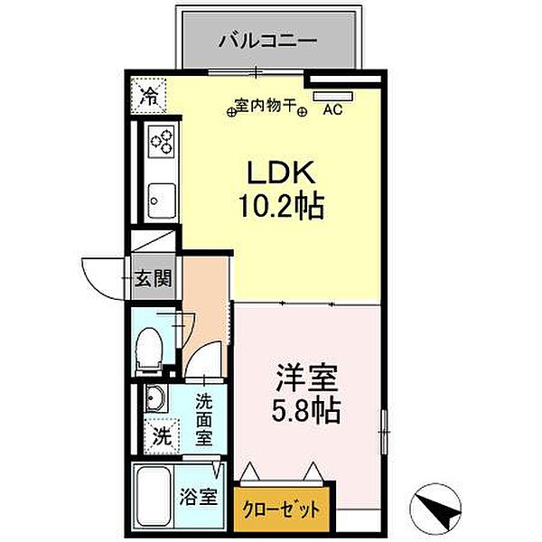 D-room樹旭町 301｜神奈川県相模原市南区旭町(賃貸アパート1LDK・3階・37.78㎡)の写真 その2