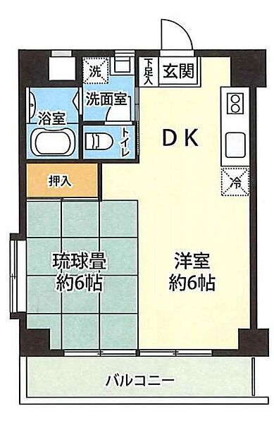 メゾンドゥカティ 201｜神奈川県相模原市南区東林間4丁目(賃貸マンション1LDK・2階・35.36㎡)の写真 その2