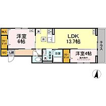 タジェット 102 ｜ 神奈川県相模原市南区相武台2丁目25-11（賃貸アパート2LDK・1階・54.84㎡） その2