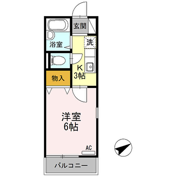 セジュール町田 204｜東京都町田市森野5丁目(賃貸アパート1K・2階・20.03㎡)の写真 その2