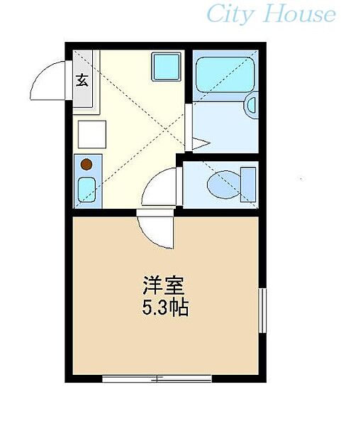 ミルコリーヌ壱番館 103｜神奈川県相模原市中央区淵野辺4丁目(賃貸アパート1K・1階・16.35㎡)の写真 その2