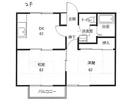 福森ハイツ 202 ｜ 東京都町田市旭町1丁目10-2（賃貸アパート2DK・2階・39.60㎡） その2