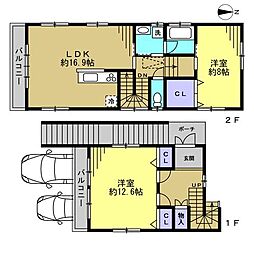 京都市左京区岩倉幡枝町　戸建て 3LDKの間取り