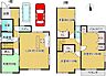 間取り：【間取り図】2階建て4LDKのお家です。十分部屋数があり、全居室に収納がございますので、ご家族でも住みやすいですよ。
