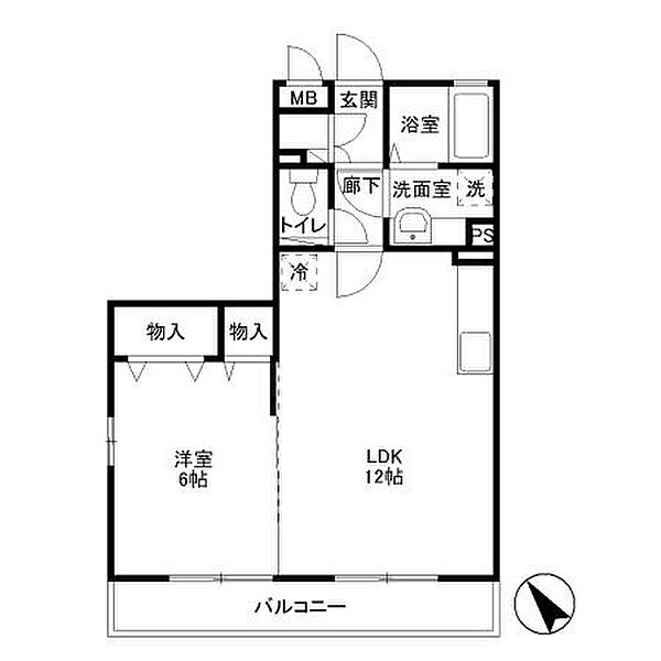 神奈川県横浜市港北区鳥山町(賃貸アパート1LDK・3階・42.68㎡)の写真 その2
