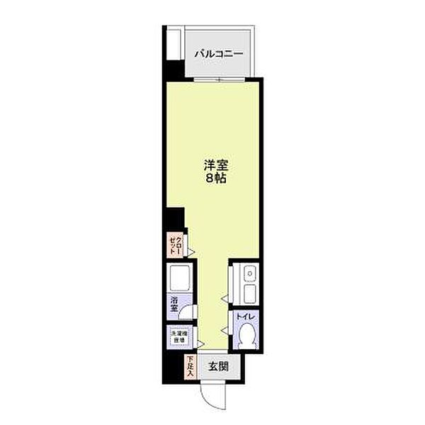 神奈川県横浜市中区扇町1丁目(賃貸マンション1R・4階・24.65㎡)の写真 その2