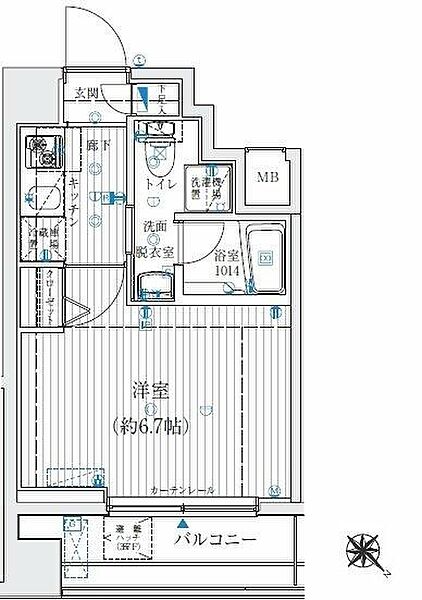 リライア吉野町 604｜神奈川県横浜市南区宮元町1丁目(賃貸マンション1K・6階・21.43㎡)の写真 その2