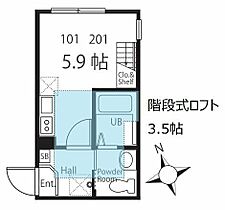 パックスマーレハーミットクラブハウスシリーズ  ｜ 神奈川県横浜市南区清水ケ丘（賃貸アパート1R・2階・16.53㎡） その2