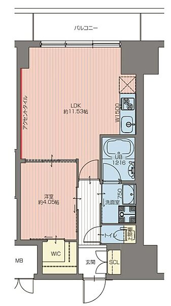 Vinoプレジオ本町　9-14F 1202｜大阪府大阪市中央区農人橋3丁目(賃貸マンション1LDK・12階・38.92㎡)の写真 その2