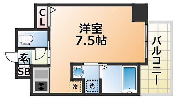 MJC神戸ブレイヴ ｜兵庫県神戸市兵庫区三川口町2丁目(賃貸マンション1R・2階・24.53㎡)の写真 その2