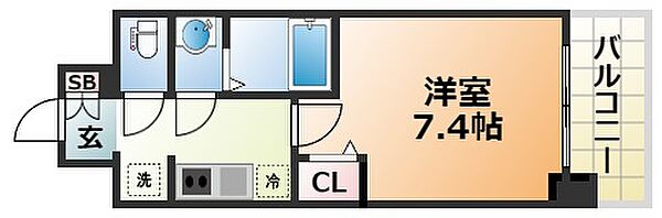 エスライズ神戸三宮山手通壱番館 ｜兵庫県神戸市中央区国香通6丁目(賃貸マンション1K・10階・24.65㎡)の写真 その2