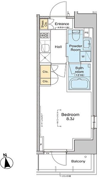 プラウドフラット木場II 205｜東京都江東区木場５丁目(賃貸マンション1K・2階・25.69㎡)の写真 その2