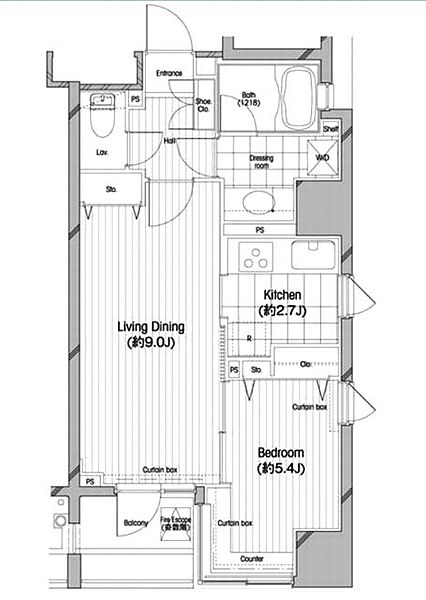 コンフォリア二番町 1201｜東京都千代田区二番町(賃貸マンション1LDK・12階・42.90㎡)の写真 その2