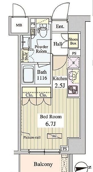 早稲田アパートメント（WASEDA APARTMENT） 201｜東京都新宿区早稲田町(賃貸マンション1K・2階・26.20㎡)の写真 その2